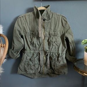 Green utility jacket